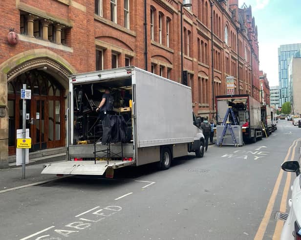 Netflix crews filming Missing You in Manchester 