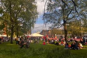 The Green outside Salford University, one of the venues at Sounds from the Other City festival. 
