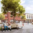 An artists impression of the new square in Stretford
