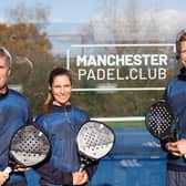 Manchester Padel Club Coaching team Leo Padovani, Rachel Thomas and David Thomas