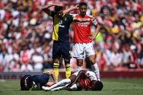 Buakyo Saka suffered a nasty injury in the win over Bournemouth