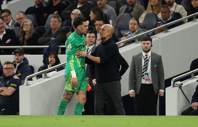Pep Guardiola gave an injury update on Manchester City pair Ederson and Kevin De Bruyne