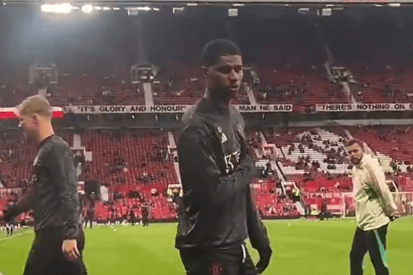 Marcus Rashford confronted the supporter ahead of the clash with Newcastle
