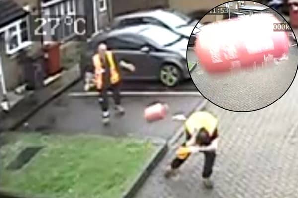 Gas cannister exploded after being incorrectly thrown out with household rubbish