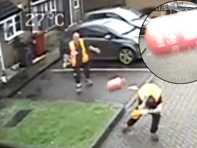 Gas cannister exploded after being incorrectly thrown out with household rubbish