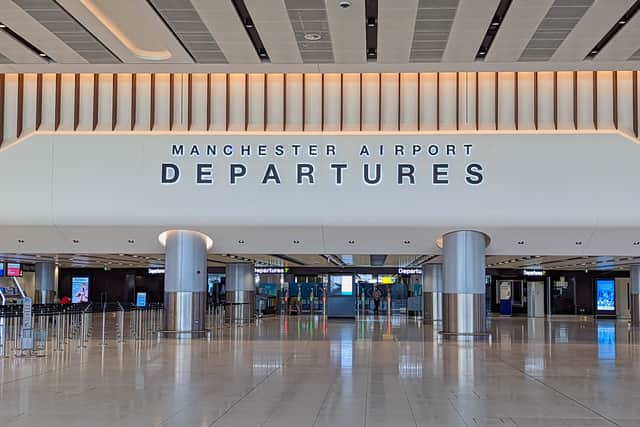 Departures at Manchester Airport 