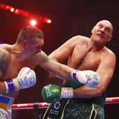 Oleksandr Usyk nearly stopped Tyson Fury in the ninth round in Riyadh. Picture: Getty Images 