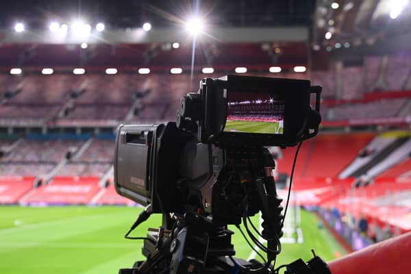 Television camera at Manchester United. 