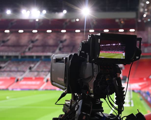 Television camera at Manchester United. 