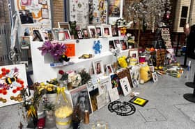 Tributes to the Manchester arena attack victims at Victoria station. 