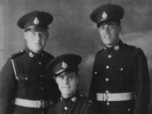 Marine James Conway (L) with comrades (Photo: Royal Navy)