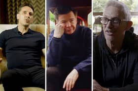 Gary Neville, Rick Astley and Gary Lineker in the new Blossoms teaser for their album 'Gary'