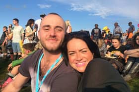 Robert Hart and his girlfriend Gemma at Parklife.