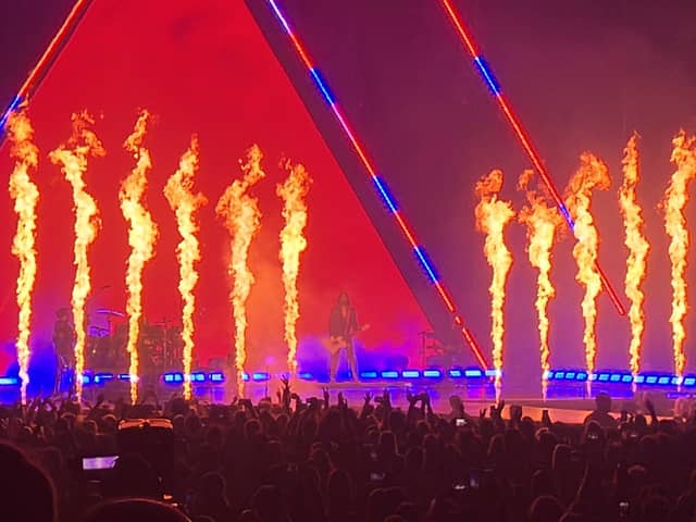 Thirty Seconds to Mars in full flow at the AO Arena in Manchester 