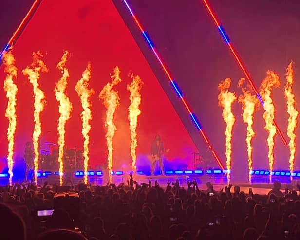 Thirty Seconds to Mars in full flow at the AO Arena in Manchester 