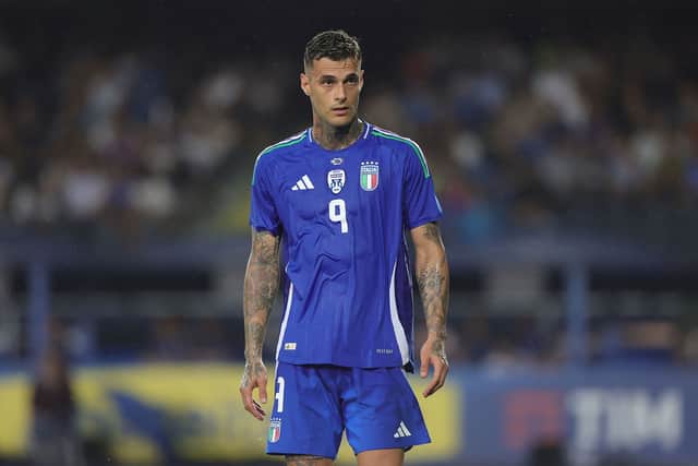 Gianluca Scamacca of Italy. Photo by Gabriele Maltinti/Getty Images