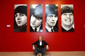 Sir Paul McCartney visits Paul McCartney Photographs 1963-64: Eyes of the Storm at Brooklyn Museum