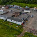 Aerial views of Crompton Lodge caravan park. 