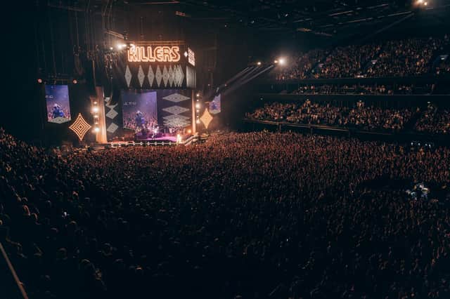 The stunning scene on the opening night of The Killers' stint at Co-op Live. Picture: Chris Phelps