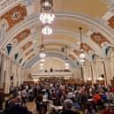 The scene at the Stockport General Election count. 