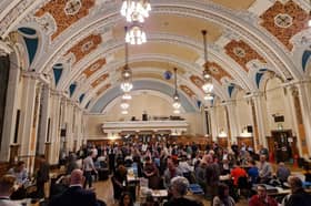 The scene at the Stockport General Election count. 