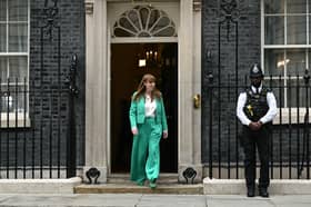 Angela Rayner leaves 10 Downing Street after being named Britain's deputy prime minister