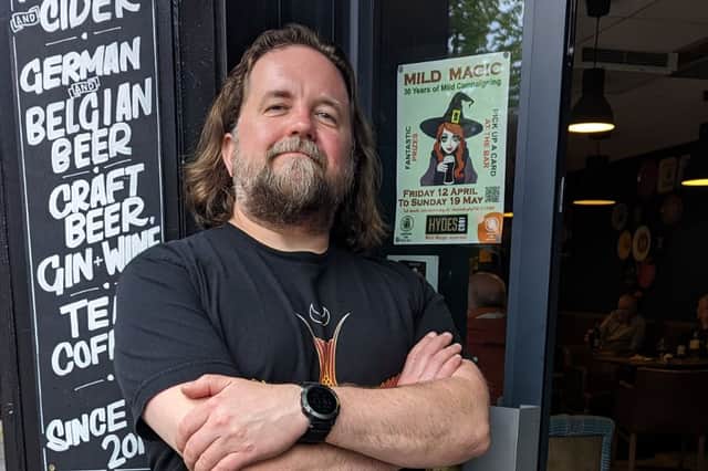 Justin Smith finishes his Mild Magic tour at the Petersgate Tap, Stockport. 