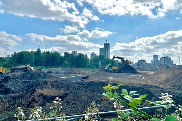 Building work at the Red Bank former railway site