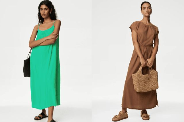 Green cami dress and modal dress