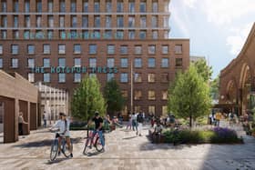 CGI of The Hotspur Press and the proposed public realm improvements.