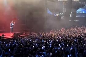 Loyle Carner ended his Manchester set on Wednesday night by having a sing-a-long with the crowd to 'It's Coming Home'