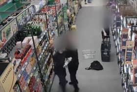 Shoplifter headbutts security guard