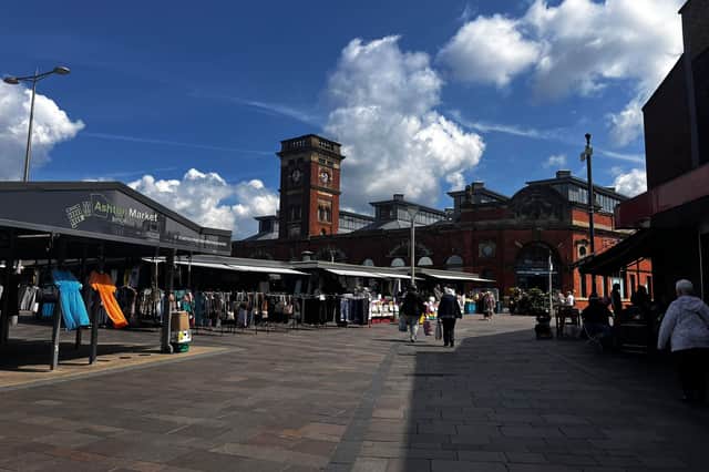 The sun was out on our trip to Ashton town centre. 