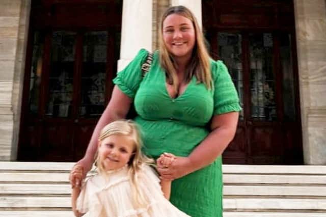 Avy Berry, 6, with mom Fearne Collins.