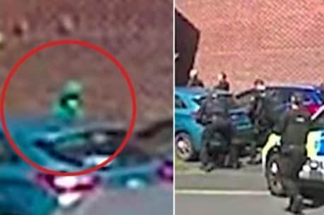 ITV News has obtained doorbell camera footage of a masked figure outside a house raided by police shortly before a deadly mass knife attack in Southport where two children died.