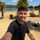 Callum Ryan at London's secret beach.