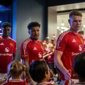Scott McTominay, Jadon Sancho and Marcus Rashford of Manchester United