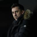 Gary Nevillle taking in a Salford City game. 