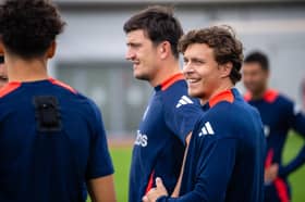Victor Lindelof and Harry Maguire of Manchester United