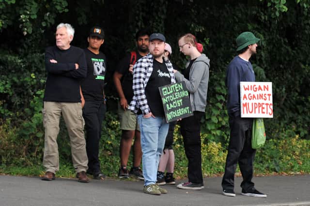 People in Wigan make their feelings known.