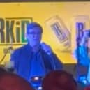 Andy Burnham addresses the crowd at the Northenden Fringe Festival. 