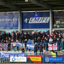Curzon Ashton fans at the Tameside Stadium 