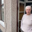 June Eastwood, 76, who lives right next to a huge IX Wireless mast on Clarendon Street, Rochdale. Credit: LDRS.