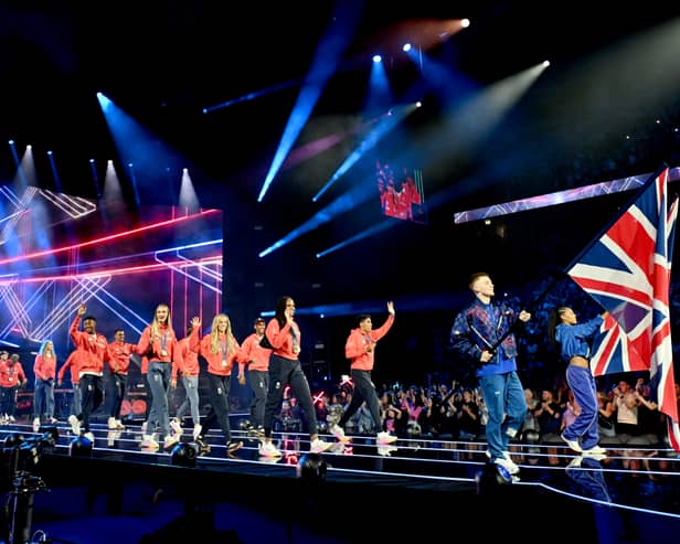 Team GB Olympic team on stage 