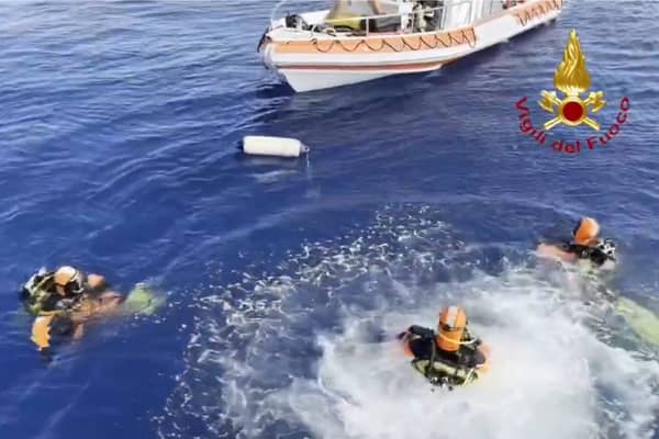 Search and rescue operation underway after yacht sinks.