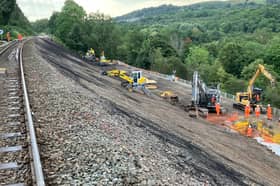 Repair work on the Manchester to Sheffield line 