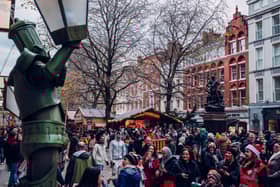 The always-popular Christmas Markets on St Ann's Square in 2023. Picture: Manchester City Centre BID.