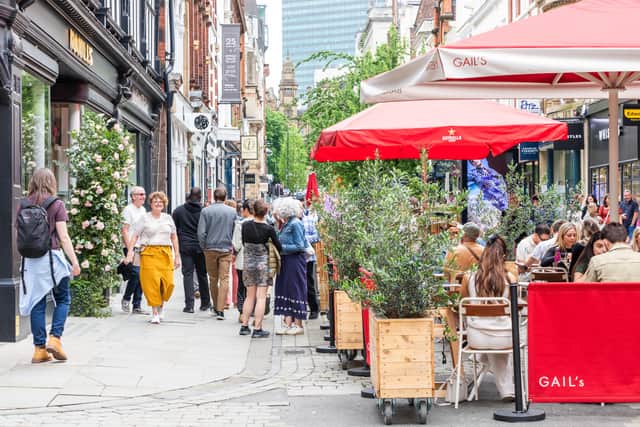 Manchester Flower Festival on King Street in May. Picture: Manchester City Centre BID.