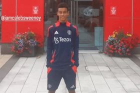 Caleb Sweeney is on trial with Manchester United