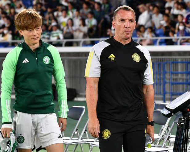 Brendan Rodgers has said Celtic are yet to receive an offer form Manchester City for Kyogo Furuhashi.